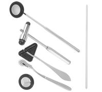 HAMPPLIES Juego de Martillos Médicos Neurológicos Multifuncionales 5 Piezas Martillo de Diagnóstico Clínico Portátil Negro Instrumento para Exámenes Neurológicos y Pruebas de Reflejos