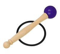 HAMPPLIES Juego de Mazo con Anillo de Goma de Cuenco de Cristal Púrpura y Palo de Madera, Fácil Almacenamiento y Buena Elasticidad para Cuencos de Sonido