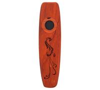 HAMPPLIES Kazoo de Madera Maciza Rojo Flor de Palo, Instrumento Musical de Viento para Adultos y Niños, Fácil de Usar, Robusto y Compacto para Acompañamiento Musical Folclórico y Country