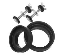 HAMPPLIES Kit de Tornillos y Juntas para Tanque de Inodoro de Recambio con Anillo de Goma Antideslizante Compatible con Tanques Estándar para Baño Doméstico y Comercial