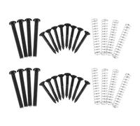 HAMPPLIES Kit de Tornillos y Resortes para Altura de Pastillas Humbucker Guitarras Eléctricas y Bajos Ajuste Preciso para Montaje de Puente Compatible con Varios Modelos Acabado Negro