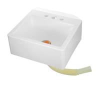HAMPPLIES Lavabo Pequeño de Pared Lavabo Colgante de Plástico sin Taladro Diseño Compacto y Ahorro de para Baños Pequeños para Viviendas Alquiler y Duchas