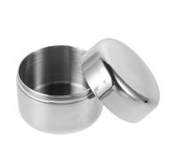 HAMPPLIES Metal Pill Holder de Acero Inoxidable Caja Redonda y Estanca para Medicamentos Organizador Mini Portátil para Viajes Contenedor Seguro para Pastillas Bolsillo o Bolsa