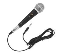 HAMPPLIES Micrófono con Cable Dinámico de Mano para Karaoke y Voz Clara Alta Fidelidad con Respuesta Ultrapanorámica Compatible con Altavoces Portátiles y Pantalla de Letra Fácil de Usar