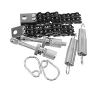 HAMPPLIES Muelles Metálicos para Pedal de Bombo con Doble Cadena y Tornillos Accesorios de Repuesto para Batería Compatible con Pedales Simples y Dobles Fácil Instalación y Alta Resistencia