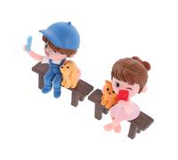 HAMPPLIES Muñecas De Personajes PVC para Pareja Estatuas DIY para Decoración Romántica De Escritorio Figuras para Micropaisaje De Oficina y Hogar