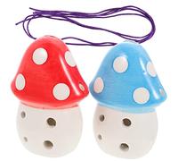 HAMPPLIES Ocarina de Cerámica de 6 Portátil y de Transportar para Principiantes y Niños 2 Unidades Instrumento Musical para Práctica y Diversión