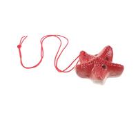 HAMPPLIES Ocarina de Cerámica Roja con Tono C Instrumento Musical de Viento para Ocarina Portátil para Fiestas la Playa y Aprendizaje Musical