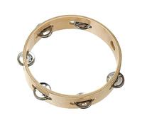 HAMPPLIES Pandereta de Mano de 8 Pulgadas Madera y Metal, Juguete de Percusión para Niños Que Estimula la Audición y Desarrolla Habilidades Cerebrales