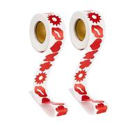 HAMPPLIES Pegatinas Autoadhesivas para Tomar el Sol para Cuerpo, Papel Rojo Fácil de Despegar y Resistente al Desvanecimiento, 2 Rollos 500 Pegatinas para Bronceado