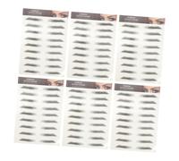 HAMPPLIES Pegatinas Nuevas 3d Pelo Cejas Natural para Impermeables Efecto Piezas Papel, 12 para Probar Formas de
