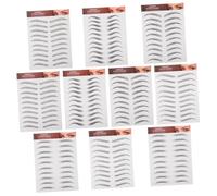 HAMPPLIES Pegatinas Para Cejas Efecto Pelo 10 Unidades Negro 3d Para Mujeres Cejas Escasas Uso Profesional y Transferencia De Agua Natural