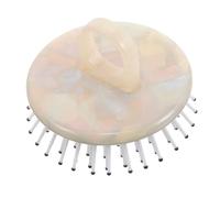 HAMPPLIES Peine De Masaje Acetato Blanco Peine Con Anillo Masajeador De Cabelludo Cuidado Del Cabello Para Diario o Salones De