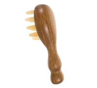 HAMPPLIES Peine de Masaje de Sándalo Natural Antiespástico Dientes Anchos para Cuero Cabelludo, Masaje Relajante de Spa y Cuidado Capilar Diario para Mujeres