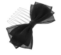 HAMPPLIES Peine Lateral con Lazo Negro para Niñas Peineta para Cabello Fino Accesorio Dulce y Resistente para Peinados Decorativos