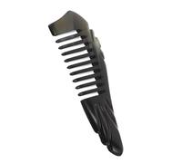 HAMPPLIES Peine Natural de Cuerno de Buey con Dientes Anchos para Cabello Rizado Grueso Desenredante con Mango y Masajeador de Cabelludo para Cuidado Capilar