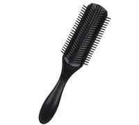 HAMPPLIES Peine para Cabello Rizado y Desenredante de 9 Columnas, Cepillo Moldeador Negro para Hombres, Cuidado del Cuero Cabelludo, Herramienta Profesional para Peinado Diario en Salón