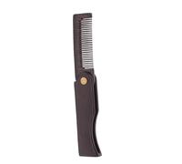 HAMPPLIES Peine Plegable de Madera de Ébano para Peinar Barba y Cabello Herramienta Antistática Portátil para Hombres y Mujeres Diseño Artesanal y Duradero Elegante Accesorio de Cuidado