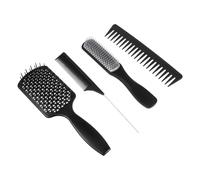 HAMPPLIES Peines de Plástico para Masaje Capilar Uso Dual Cabello Seco y Mojado Estimulan Circulación y Desenredan sin Tirones Adecuados para Tipo de Cabello