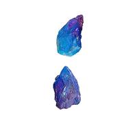 HAMPPLIES Piedras de Cristal Natural Coloridas para Decoración de Escritorio y Hogar en Forma Aleatoria 2 Piezas, Artesanías Únicas y Hermosas