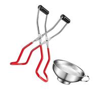 HAMPPLIES Pinzas Levantadoras De Tarros Antideslizantes y Antiescaldad De Inoxidable Para Cocina De Agarre Seguro Para Botellas y Latas Conservas y Elaboración De Mermeladas