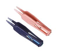 HAMPPLIES Pinzas Luminosas para Limpiar la Nariz de Ñiño, 2 Piezas de Plástico con Punta Redonda y Mango Antideslizante para Cuidado Seguro del Ombligo y Cera