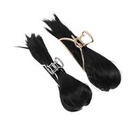 HAMPPLIES Pinzas para Moños de Cabello Postizo para Mujer, 2 Piezas con Clip de Garra en Negro, Accesorios para Recogidos con Diseño Dorado y Plateado, Ideales para Bodas y Fiestas