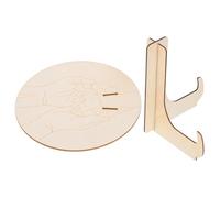 HAMPPLIES Placa Conmemorativa con Soporte Grabado Redonda para Recién Nacido de Madera Señal de Llegada y Recuerdo Especial para Hospital para Bebés