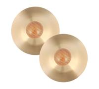 HAMPPLIES Platillos de Dedo Pequeños de 9 Cm Mango de Madera, 2 Piezas, Instrumento de Percusión Infantil para Educación Musical y Danza, Sonido Nítido y Portátil