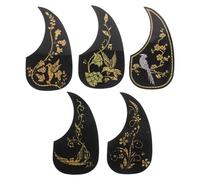 HAMPPLIES Protector para Guitarra Acústica 5 Piezas Golpeador Autoadhesivo de Plástico Pvc 18 X 9 Cm Lámina Decorativa Antiarañazos para Panel Guitarra Folk en Conciertos y