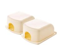HAMPPLIES Protectores De Enchufes a Prueba De Niños 2 Piezas Beige, Cubiertas Eléctricas Abs Para Seguridad Infantil En Dormitorios, Tapas Adhesivas Para Enchufe De Pared Tipo 86