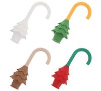 HAMPPLIES Protectores de Puerta Antipinchazos para 4 Piezas de Silicona en Colores y Tope de Puerta Anticolisión con Diseño de Pino Seguridad Infantil para Uso en Casa y Escuela