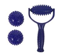 HAMPPLIES Rodillo Masaje Muscular con Mango y Bolas para Cuerpo Completo Compacto y Portátil Alivia Tensión Piernas Brazos Cuello y Pies Masajeador Manual Multifunción para Gimnasio y Hogar