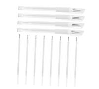 HAMPPLIES Set de 12 Bolígrafos para Cejas Resistentes al Agua Lápices de Mapeo Multifuncionales para Tatuajes Color 4 Bolígrafos y 8 Recambios Herramienta Profesional para Marcar