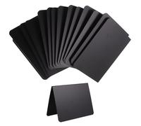HAMPPLIES Tableros de Precios para Restaurante 12 Piezas Mini Pizarras de Dibujo Dobles 100x75mm Color Negro Mate Reutilizables para Mensajes y Menús en Mesa