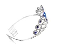 HAMPPLIES Tiara de Reina Barroca para Boda y Fiesta Especial, Diadema de Cristal Diseño Ergonómico y Peine Lateral que Mantiene la Tiara en Su Lugar