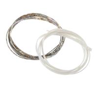 HAMPPLIES Tiras Decorativas para Encuadernación Lateral de Guitarra Acústica y Clásica, 1640x6x1,5 Mm, Material de Abulón y Nácar de Color Claro, 2 Piezas para Restauración y