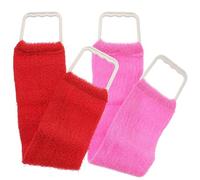 HAMPPLIES Toalla Exfoliante De Baño De Doble Cara Para Masajes y Limpieza Profunda 1 Unidad Tamaño Largo Para Hombres y Mujeres Uso Ducha Colores Surtidos