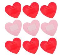 HAMPPLIES Vendajes Adhesivos en Forma de Corazón Rojo para Heridas, 25 Piezas Impermeables de Pe Función Promotora de Curación, Parches Amables para Uso en Casa y Emergencias