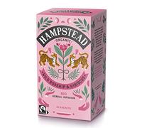 Hampstead Tea London Organic Biodynamic Revitalizing Infusion Hibiscus Roseflower / Herbal Rose y Té De Hibisco Revitalizante - 1 x 20 bolsas (30 gramos)