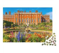 Hampton Court Palace Puzzles 1000 Piezass Papel Reciclado Royal Mansion Puzzles para Adultos Desarrollo Boy & Girl‘s Intelligence Educativo Game para la Familia 70x50cm/1000 Piezas