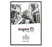 Hampton Frames A2MARBL - Marco para fotos de apertura trasera y con frontal de plexiglás; para fotos, certificados tamaño A2 (42 x 59 cm). Color negro