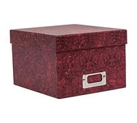 Hampton Frames | Caja de almacenamiento fotos | Rojo, 22,5x20x14 cm, capacidad 700 fotos 13x18 cm, tapa a juego, material libre de ácidos | Organiza tus recuerdos