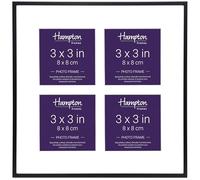 Hampton Frames MADRID MAD4AP33B - Marco de fotos (7,6 x 7,6 cm), color negro