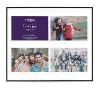 Hampton Frames MADRID MAD4AP46B - Marco de fotos (4 aperturas, 10 x 15 cm), color negro