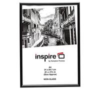 Hampton Frames | Marco de fotos A4, 21x29.7 cm, negro, plástico | Diseño ligero y resistente, fácil de colgar, frontal transparente | Para decoración y oficina