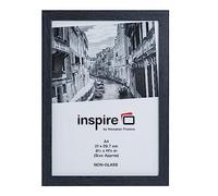 Hampton Frames | Marco de fotos A4, gris oscuro, madera, 21x30 cm | Plexiglás protector, soporte pared o mesa, perfil 1,75 cm | Para fotografías y decoración