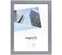 Hampton Frames | Marco de fotos A4, gris, tablero DM, 21x30 cm | Plexi frontal, perfil 20 mm, montaje en pared o sobremesa | Para certificados y pósteres