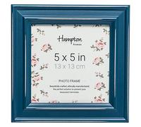 Hampton Frames, marco de fotos cuadrado, 13x13 cm, verde azulado, madera MDF | Perfil 30 mm, cristal, trasera con clips y soporte | Para mesa o pared, decora y conserva fotos