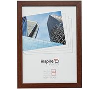 Hampton Frames | Marco de fotos MUNICH MUNA4BRN | 21x30 cm, marrón, madera, frontal plexiglás | Colgable o de sobremesa, fácil apertura, clips metálicos | Para oficina y hogar